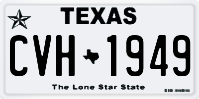 TX license plate CVH1949