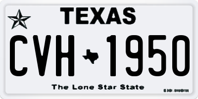 TX license plate CVH1950