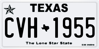 TX license plate CVH1955