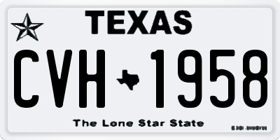 TX license plate CVH1958
