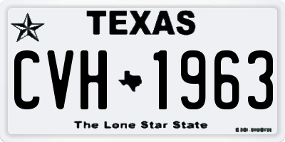 TX license plate CVH1963