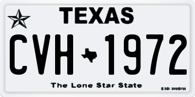 TX license plate CVH1972