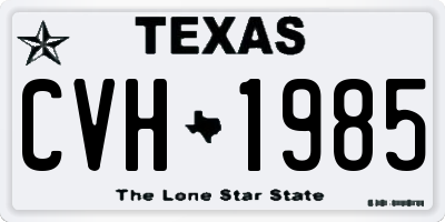 TX license plate CVH1985