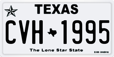TX license plate CVH1995