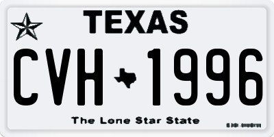 TX license plate CVH1996