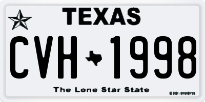 TX license plate CVH1998