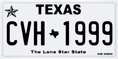 TX license plate CVH1999