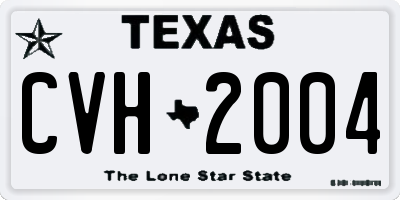 TX license plate CVH2004