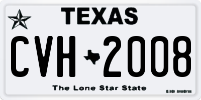 TX license plate CVH2008