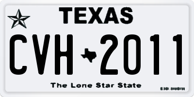 TX license plate CVH2011