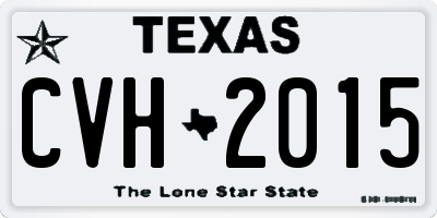 TX license plate CVH2015