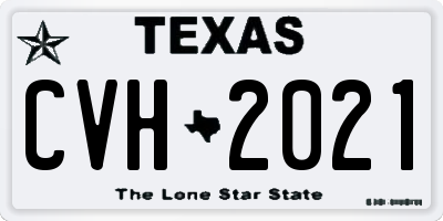 TX license plate CVH2021
