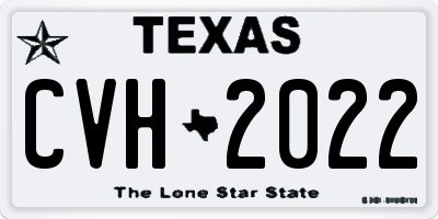 TX license plate CVH2022