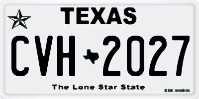 TX license plate CVH2027