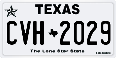 TX license plate CVH2029
