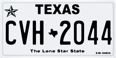 TX license plate CVH2044