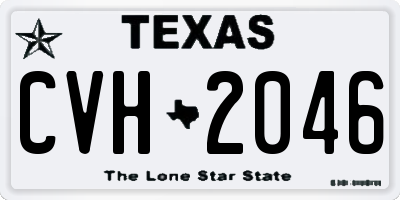TX license plate CVH2046