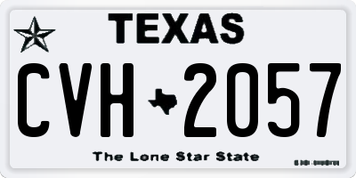 TX license plate CVH2057