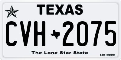 TX license plate CVH2075