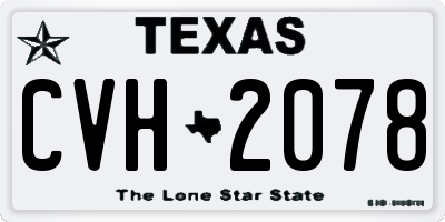 TX license plate CVH2078
