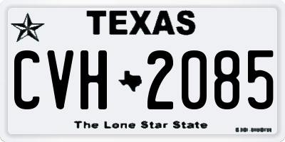 TX license plate CVH2085