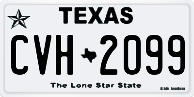 TX license plate CVH2099