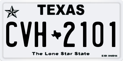 TX license plate CVH2101