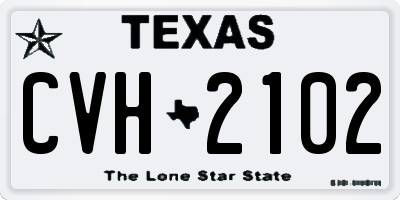 TX license plate CVH2102
