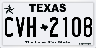 TX license plate CVH2108
