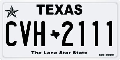TX license plate CVH2111
