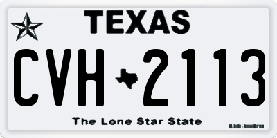 TX license plate CVH2113