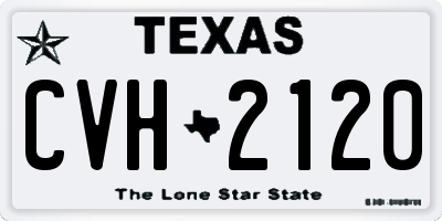 TX license plate CVH2120
