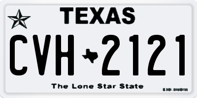 TX license plate CVH2121