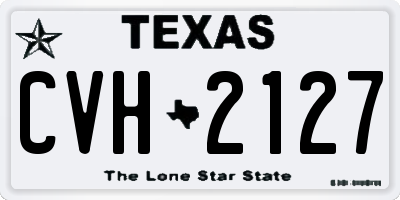 TX license plate CVH2127