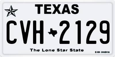 TX license plate CVH2129