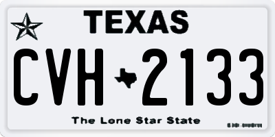TX license plate CVH2133