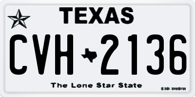 TX license plate CVH2136