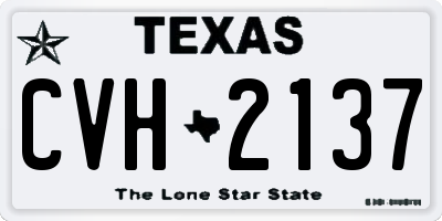 TX license plate CVH2137