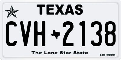 TX license plate CVH2138