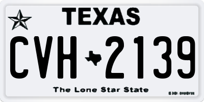 TX license plate CVH2139