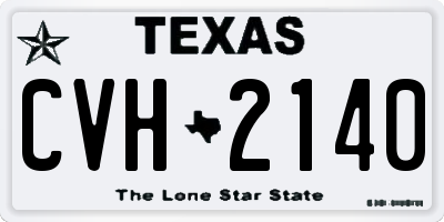 TX license plate CVH2140