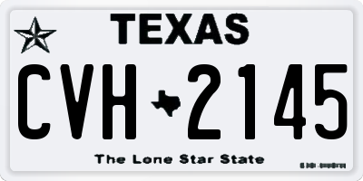 TX license plate CVH2145