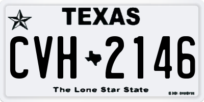 TX license plate CVH2146