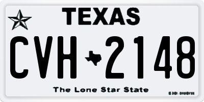 TX license plate CVH2148