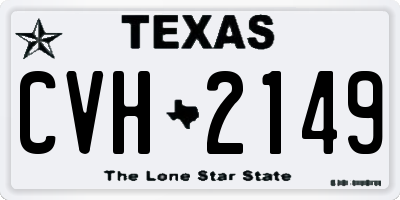 TX license plate CVH2149