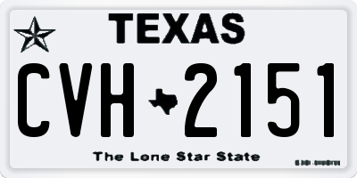 TX license plate CVH2151