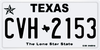 TX license plate CVH2153