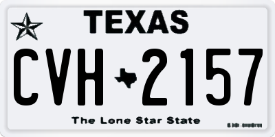 TX license plate CVH2157