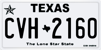 TX license plate CVH2160