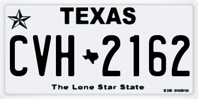 TX license plate CVH2162